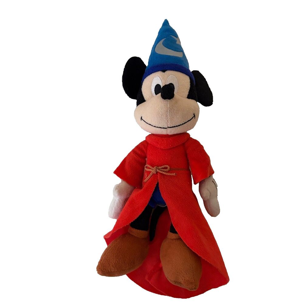Disney Fantasia Sorcerer Mickey Plush Stuffed Toy 12" Red
